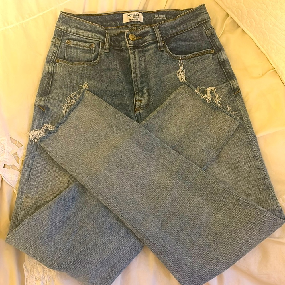 Kensie high rise slim jeans